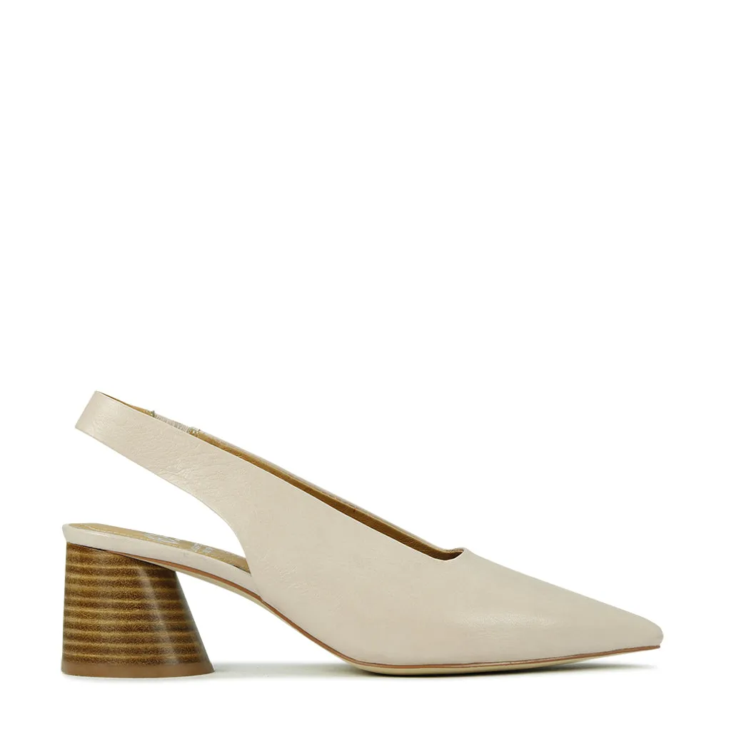 HALES LEATHER SLINGBACK HEELS