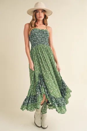Hazel Blues® |  Aemi   Co Ditsy Floral Ruffled Hem Maxi Cami Dress