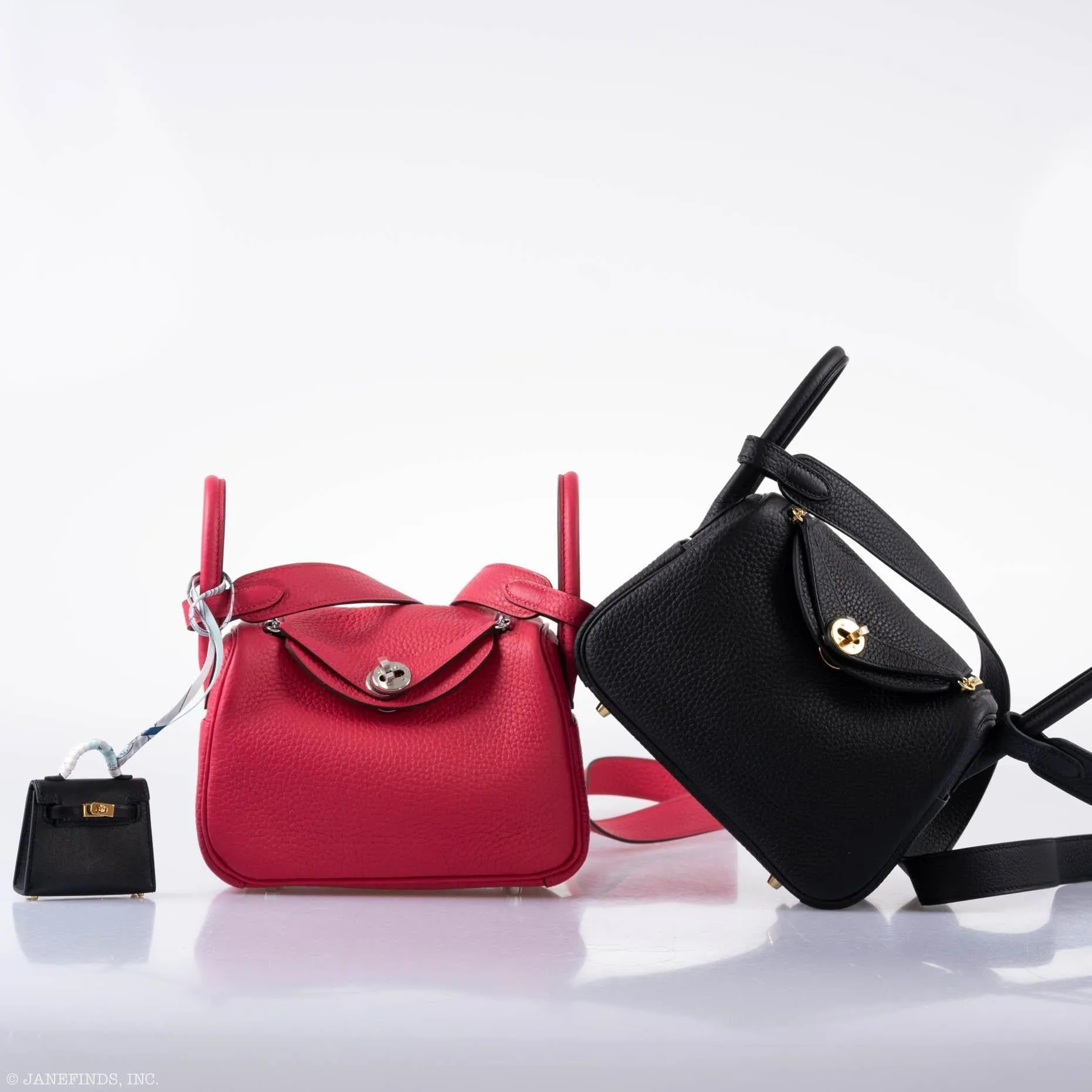 Hermès Mini Lindy 20 Rose Extreme Clemence Palladium Hardware