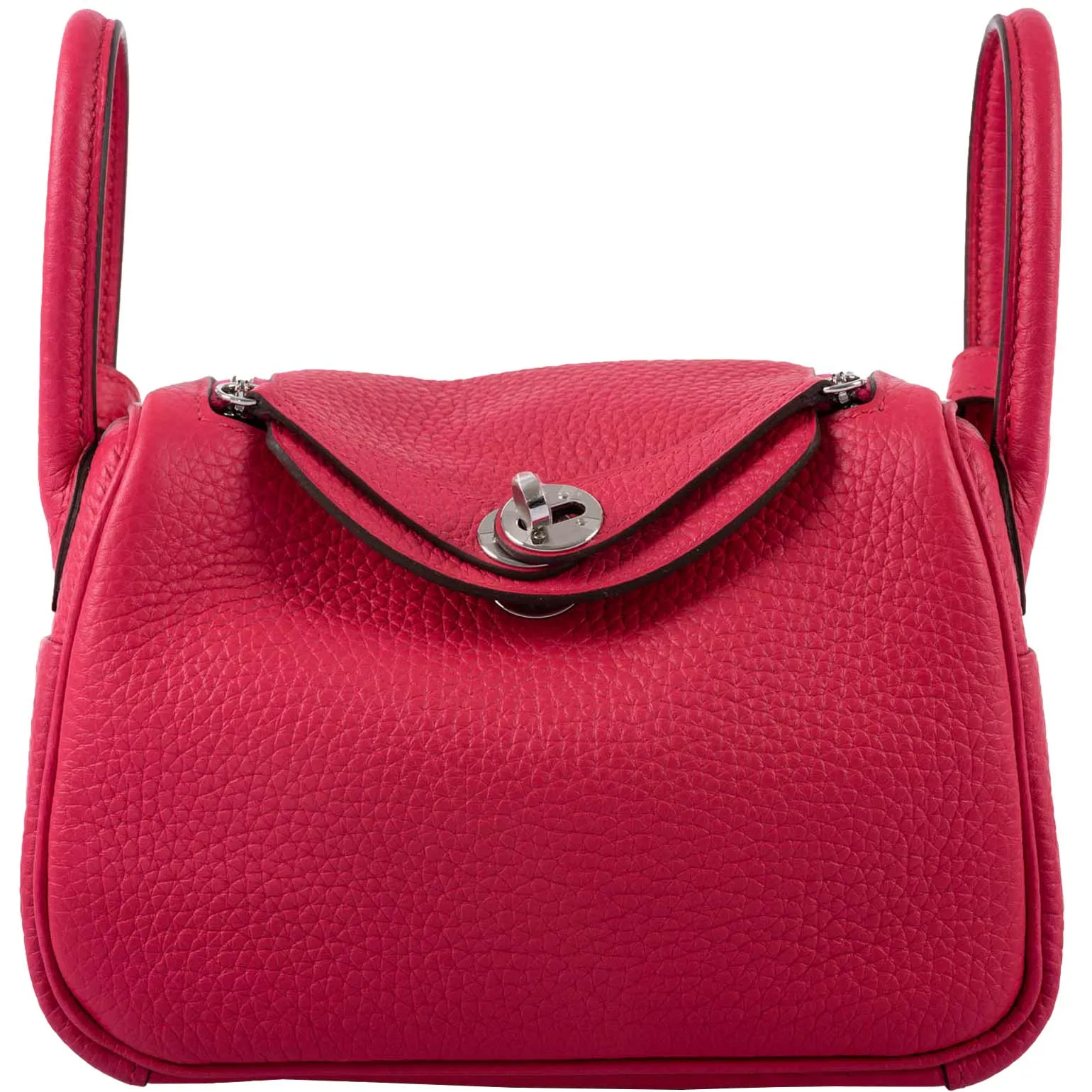 Hermès Mini Lindy 20 Rose Extreme Clemence Palladium Hardware