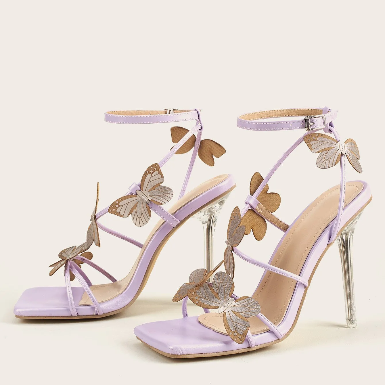 High Heel Butterfly Sandals
