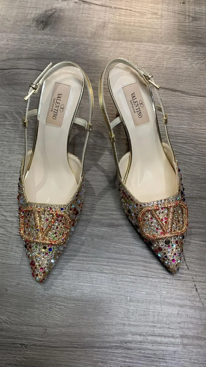 High Heeled Crystal Sandals For Women