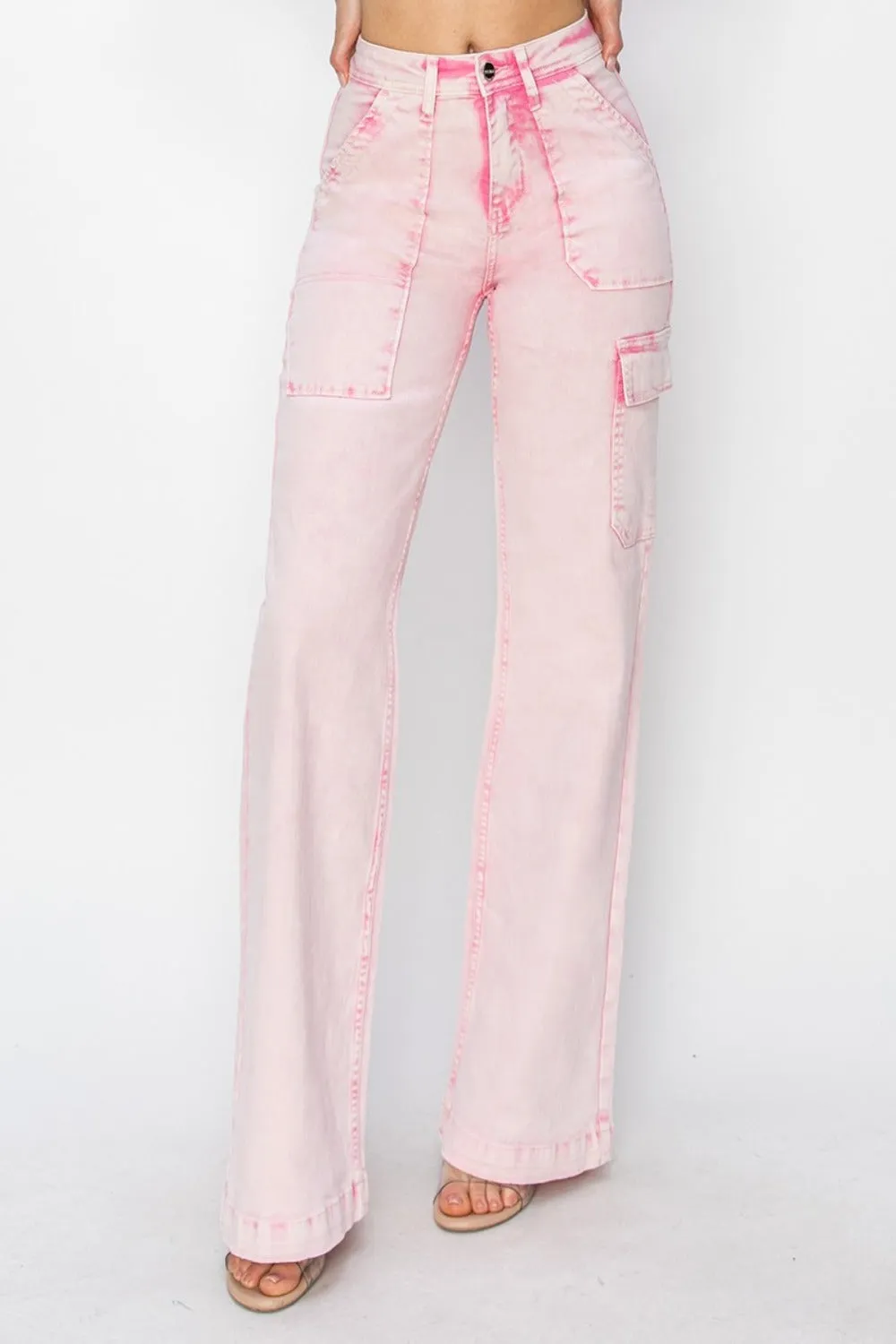 High-Rise Cargo Pocket Jeans – Trendy, Functional, and Fashion-Forward