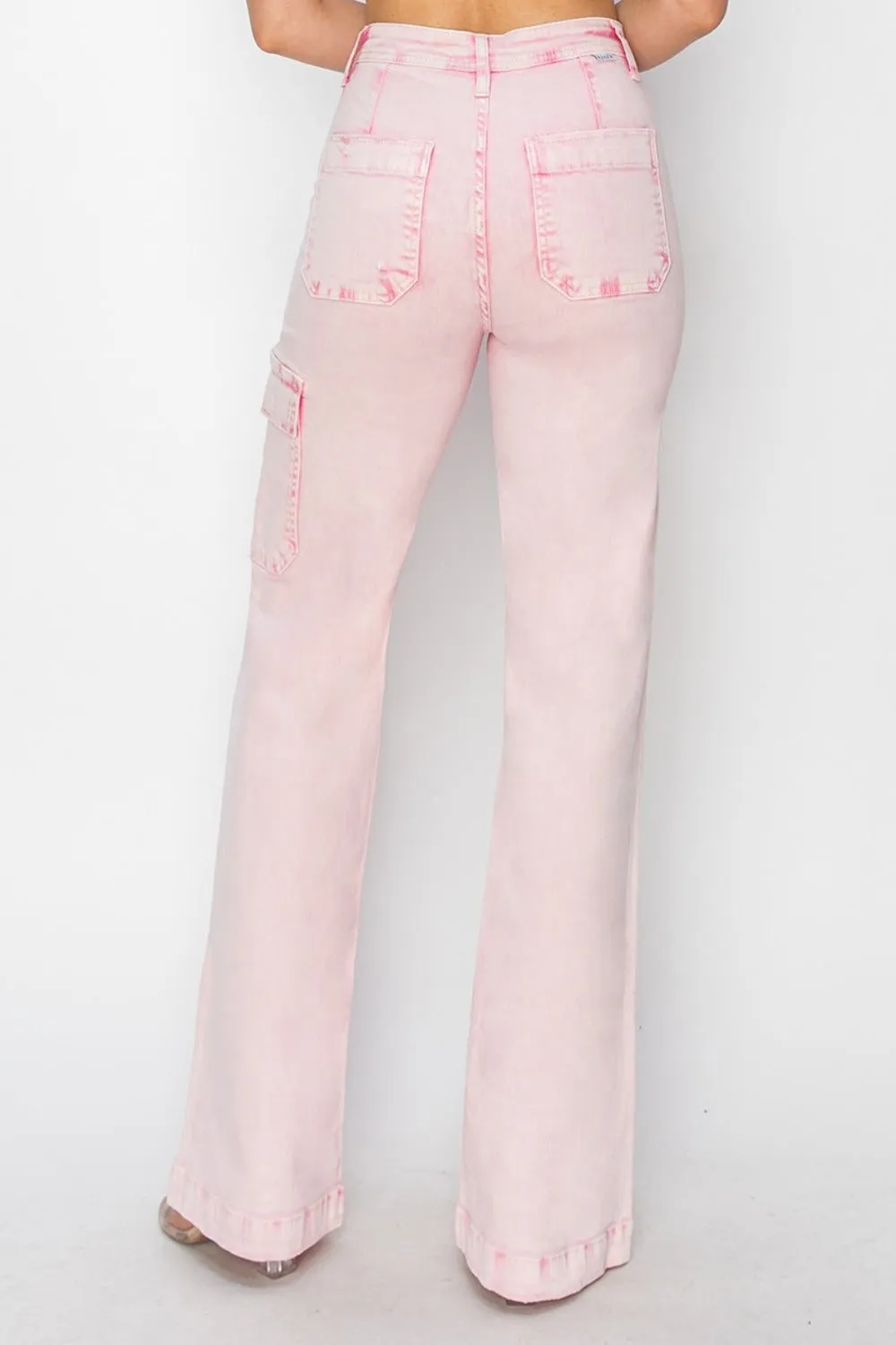 High-Rise Cargo Pocket Jeans – Trendy, Functional, and Fashion-Forward