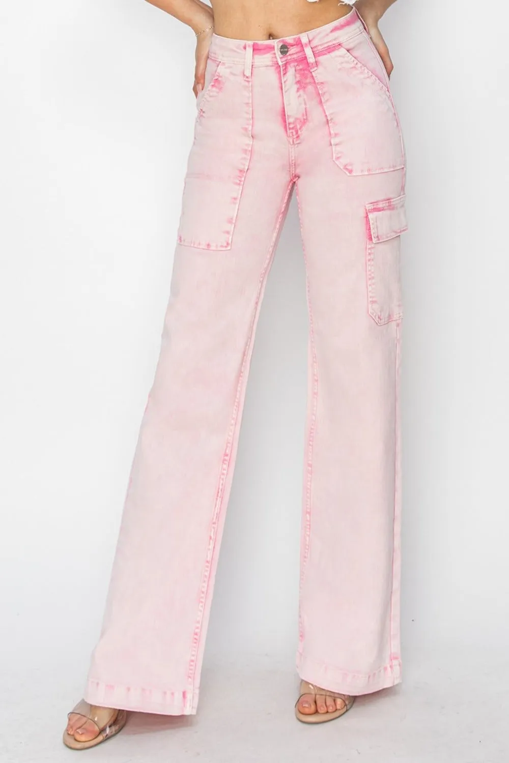 High-Rise Cargo Pocket Jeans – Trendy, Functional, and Fashion-Forward