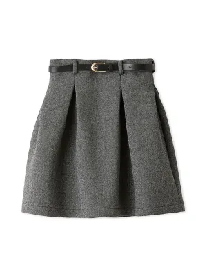 High-Waisted Structured Mini Skirt