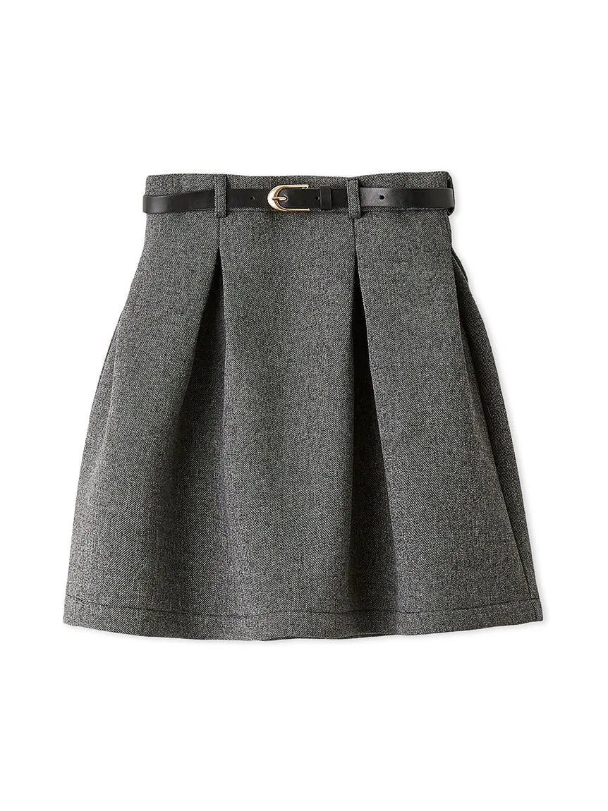 High-Waisted Structured Mini Skirt