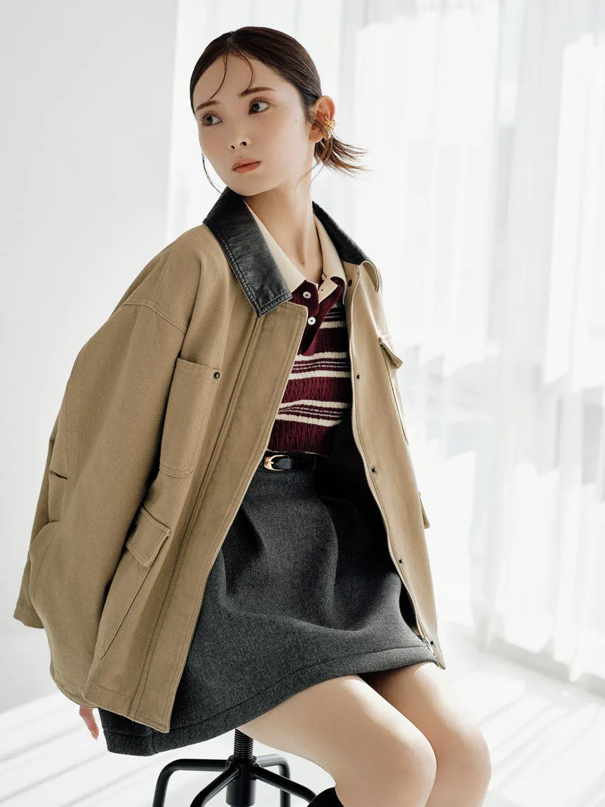 High-Waisted Structured Mini Skirt