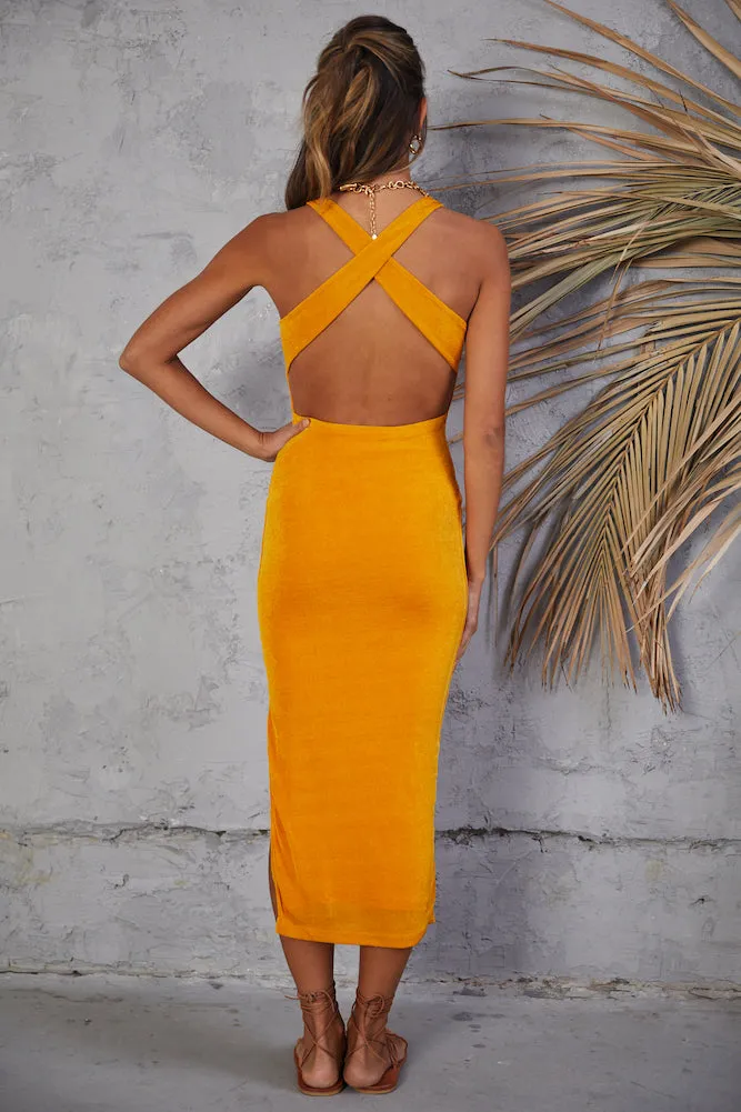 Highway To Heaven Maxi Dress Mustard