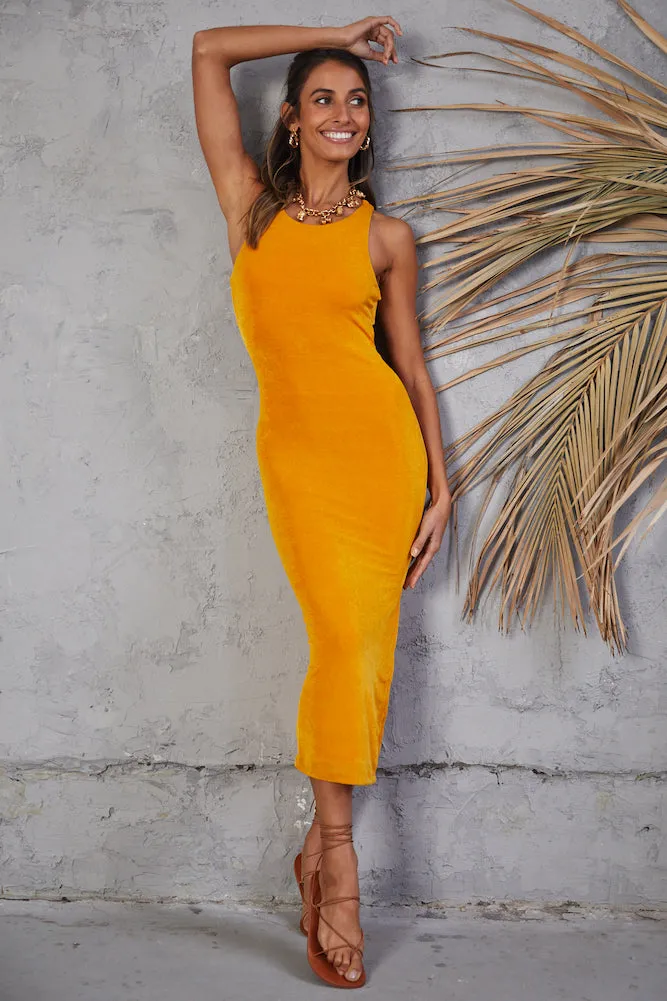 Highway To Heaven Maxi Dress Mustard