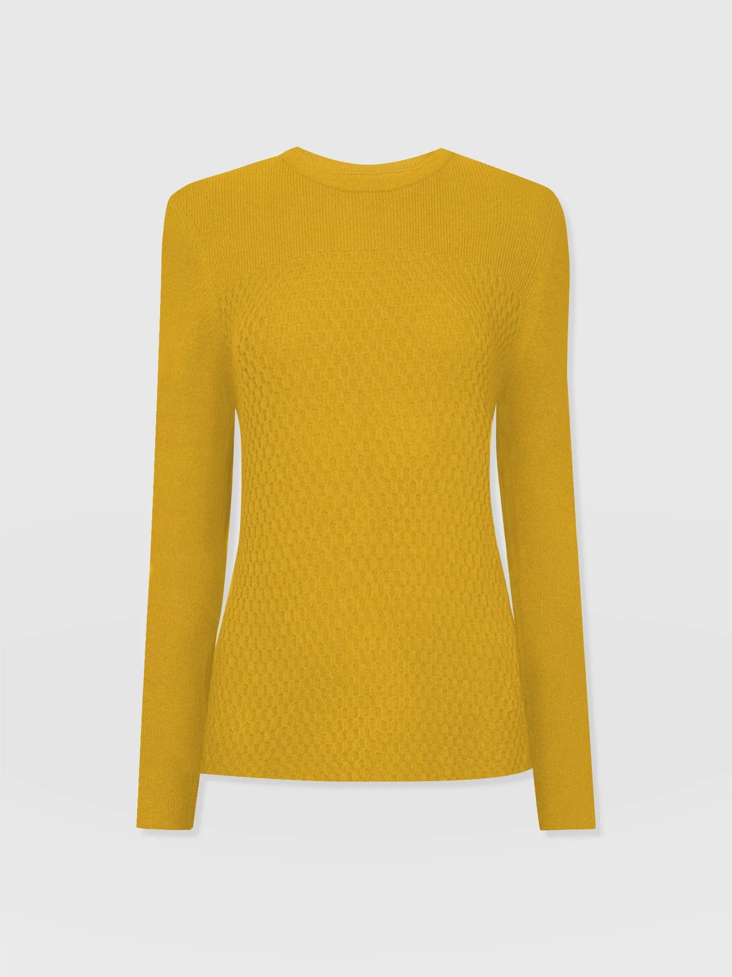 Honeycomb Rib Sweater - Yellow