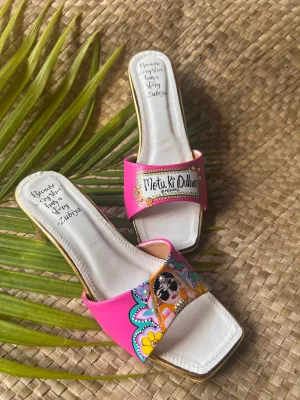Hot Pink bridal Artwork Heels