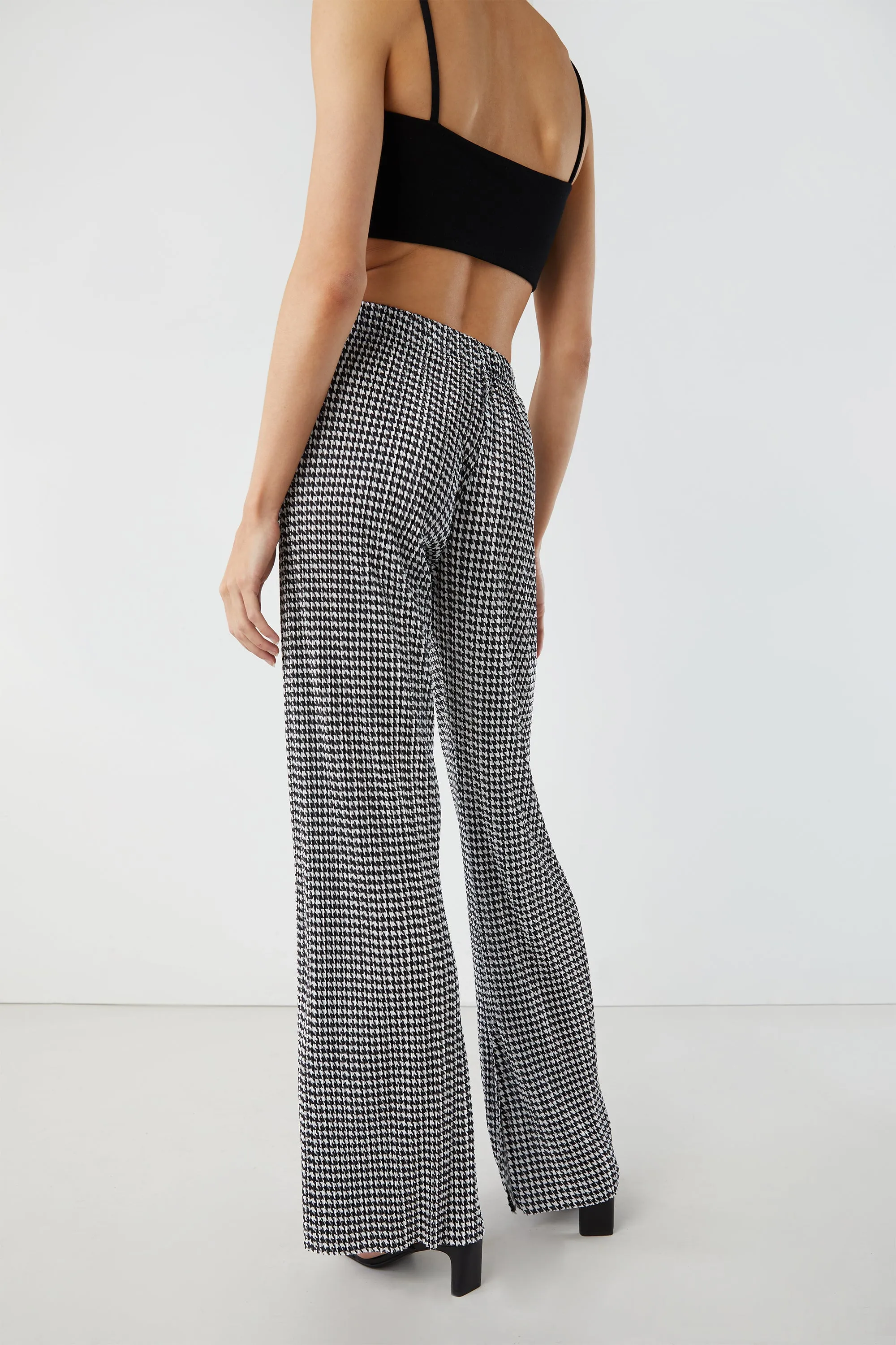 HOUNDSTOOTH PLEATED PANT