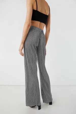 HOUNDSTOOTH PLEATED PANT