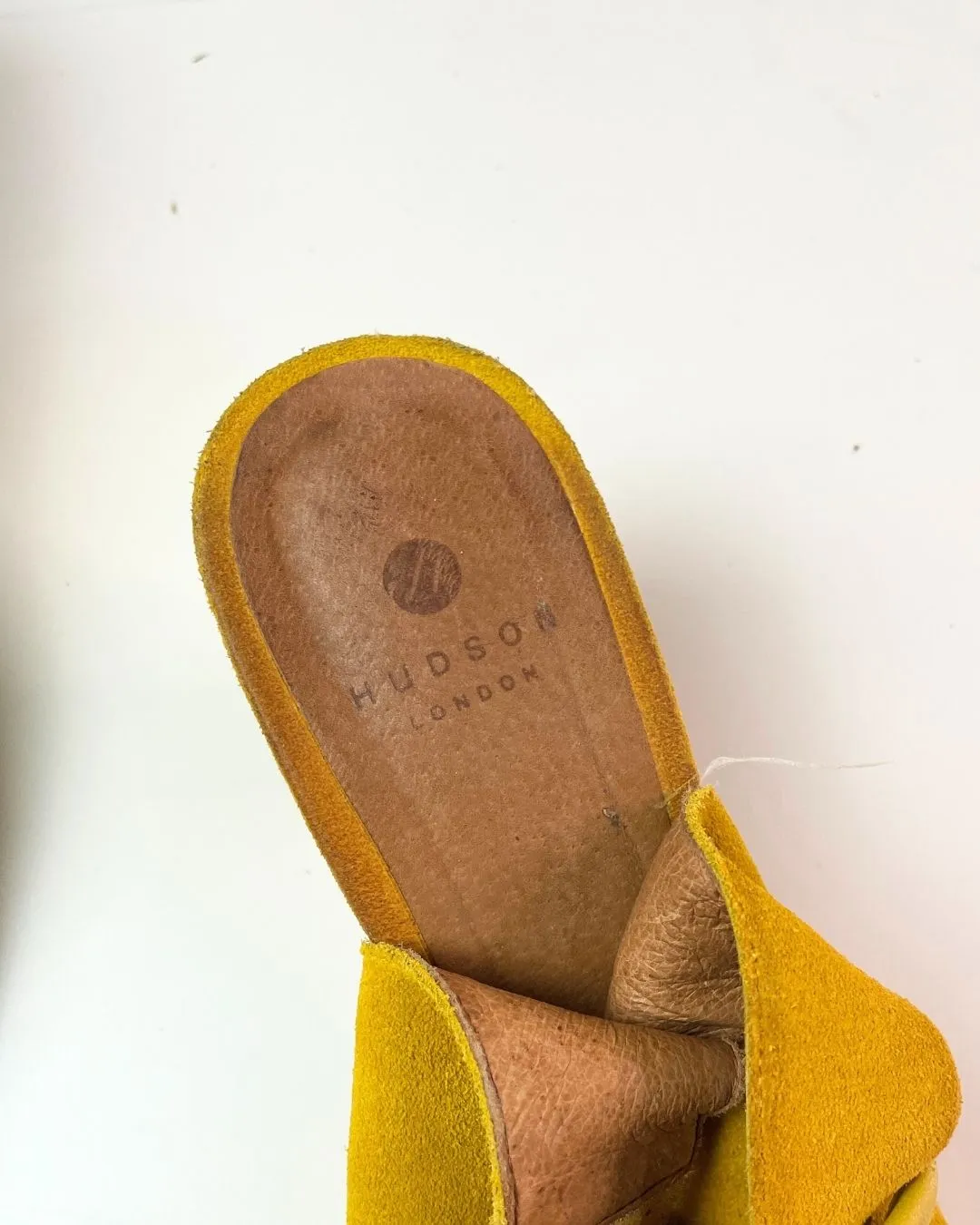 Hudson Yellow Suedue Heels Size 6