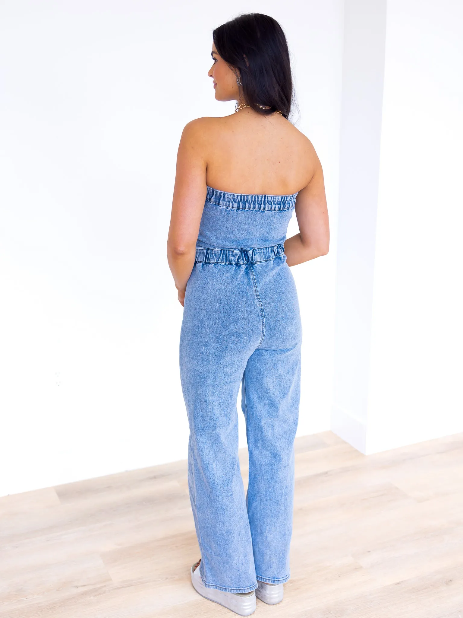 In Love with You Denim Jumpsuit