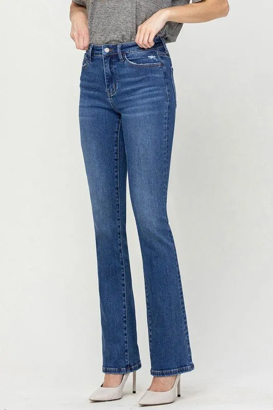 Indigo High Rise Bootcut Jeans