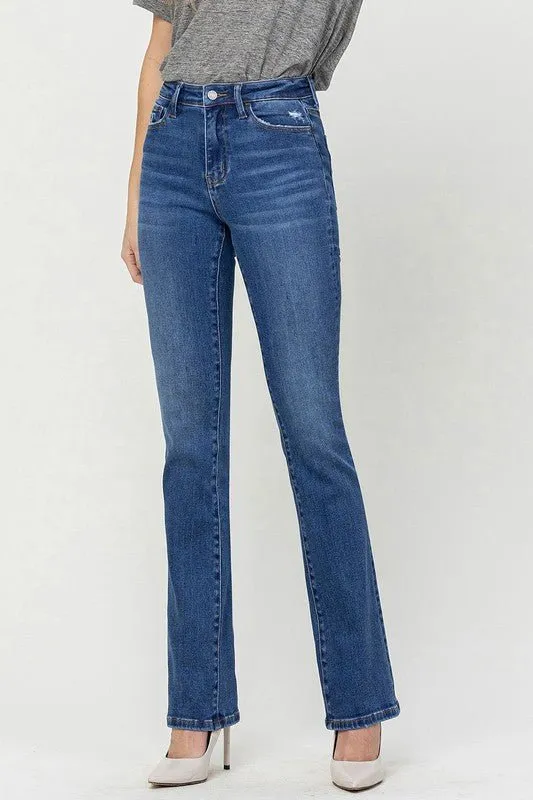 Indigo High Rise Bootcut Jeans