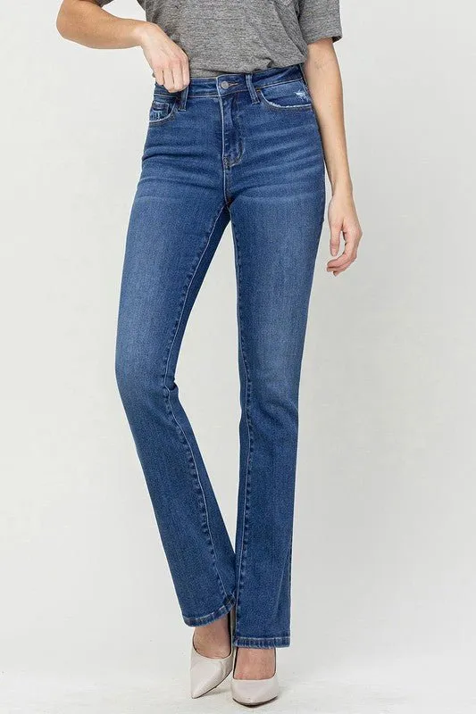Indigo High Rise Bootcut Jeans