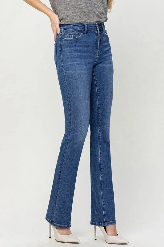 Indigo High Rise Bootcut Jeans