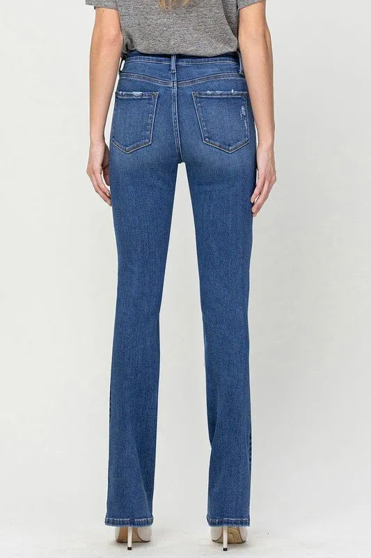 Indigo High Rise Bootcut Jeans