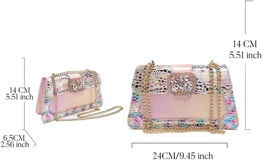 Italian-Made Bridal Heels with Rhinestone Clutch Set Womens Wedding Banquet Party Shoes
