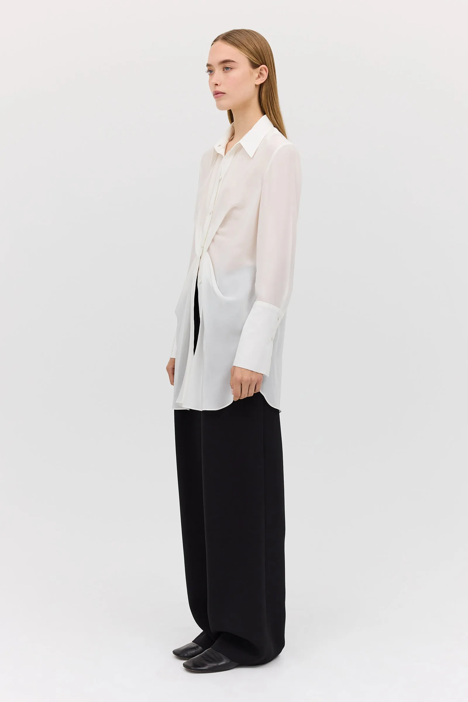 IVORY SILK CDC WHISPER SHIRT