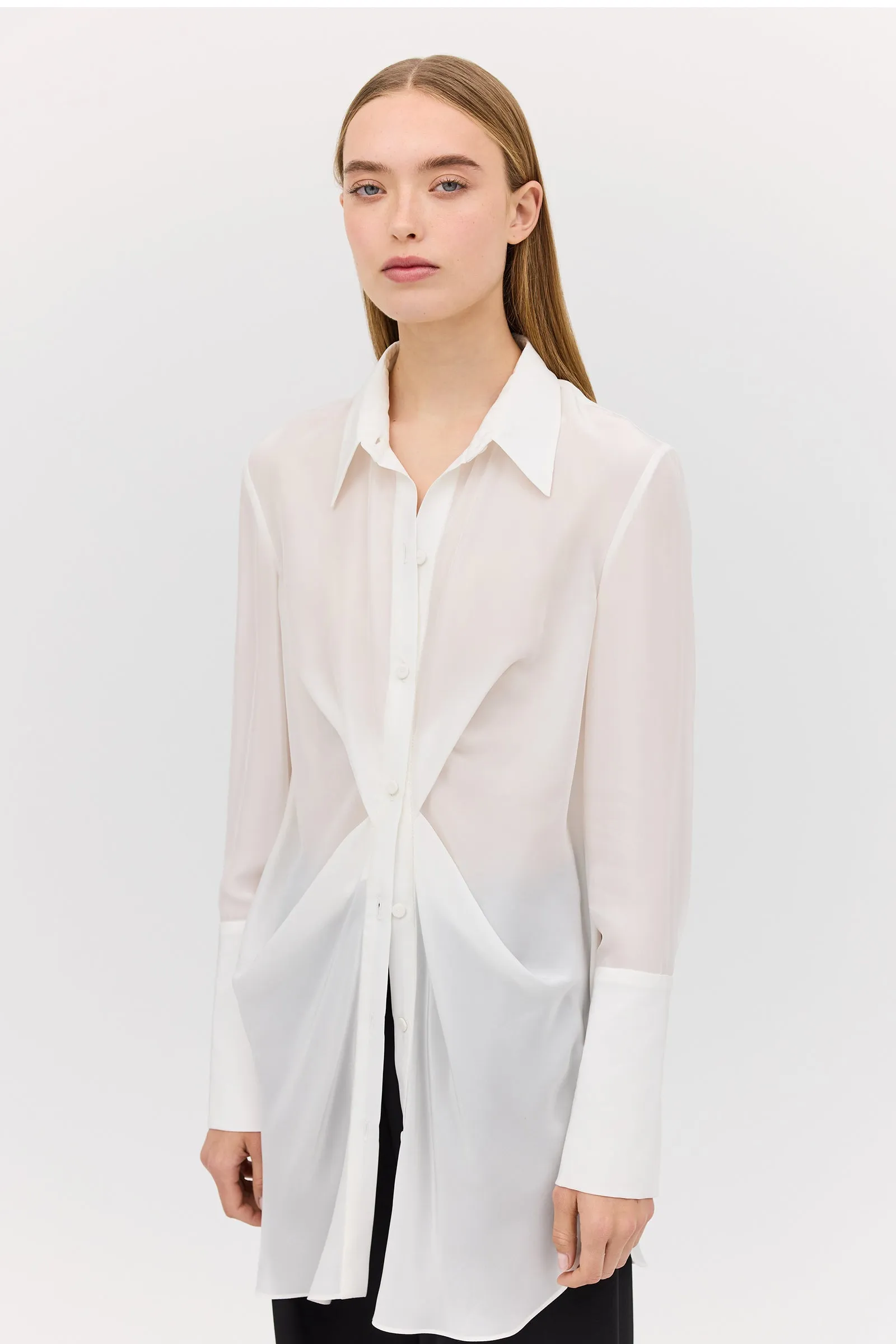 IVORY SILK CDC WHISPER SHIRT