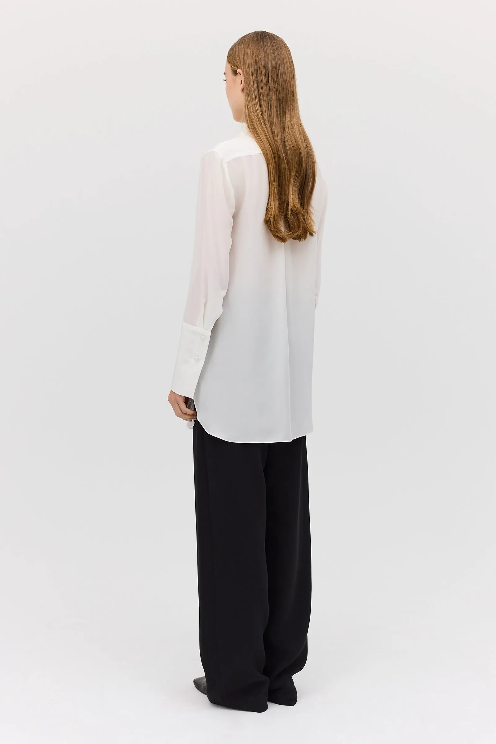 IVORY SILK CDC WHISPER SHIRT