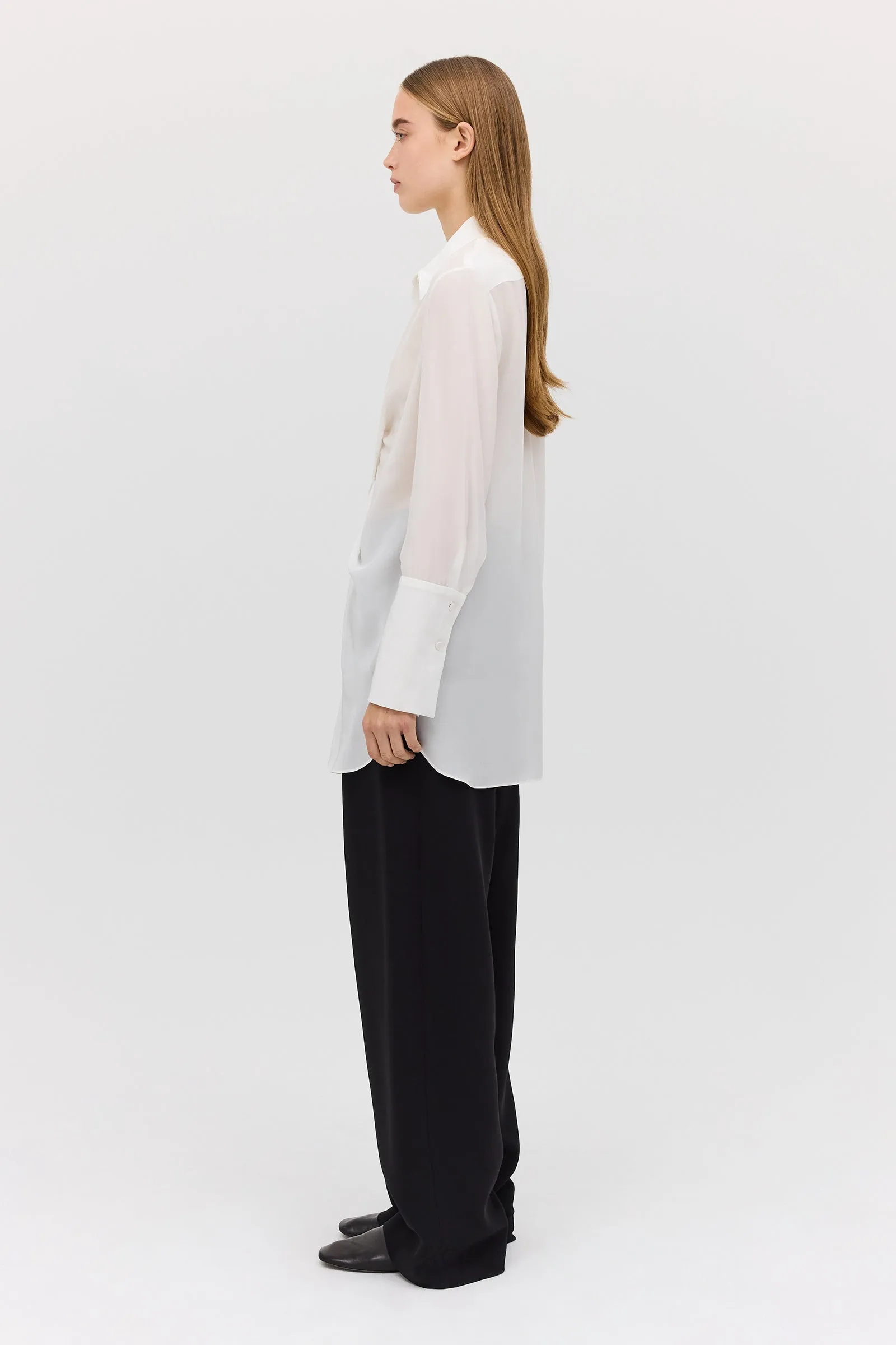 IVORY SILK CDC WHISPER SHIRT