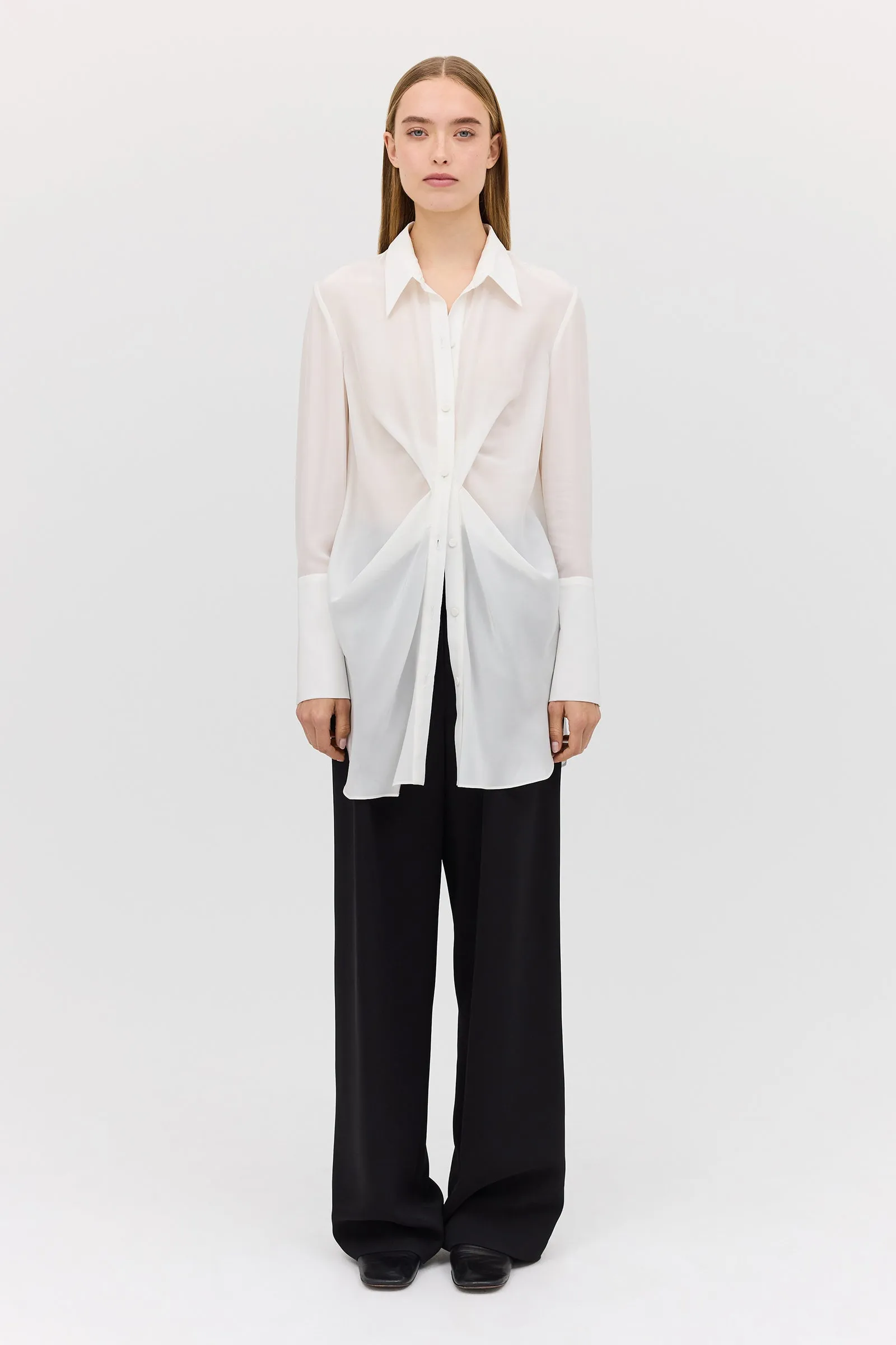 IVORY SILK CDC WHISPER SHIRT