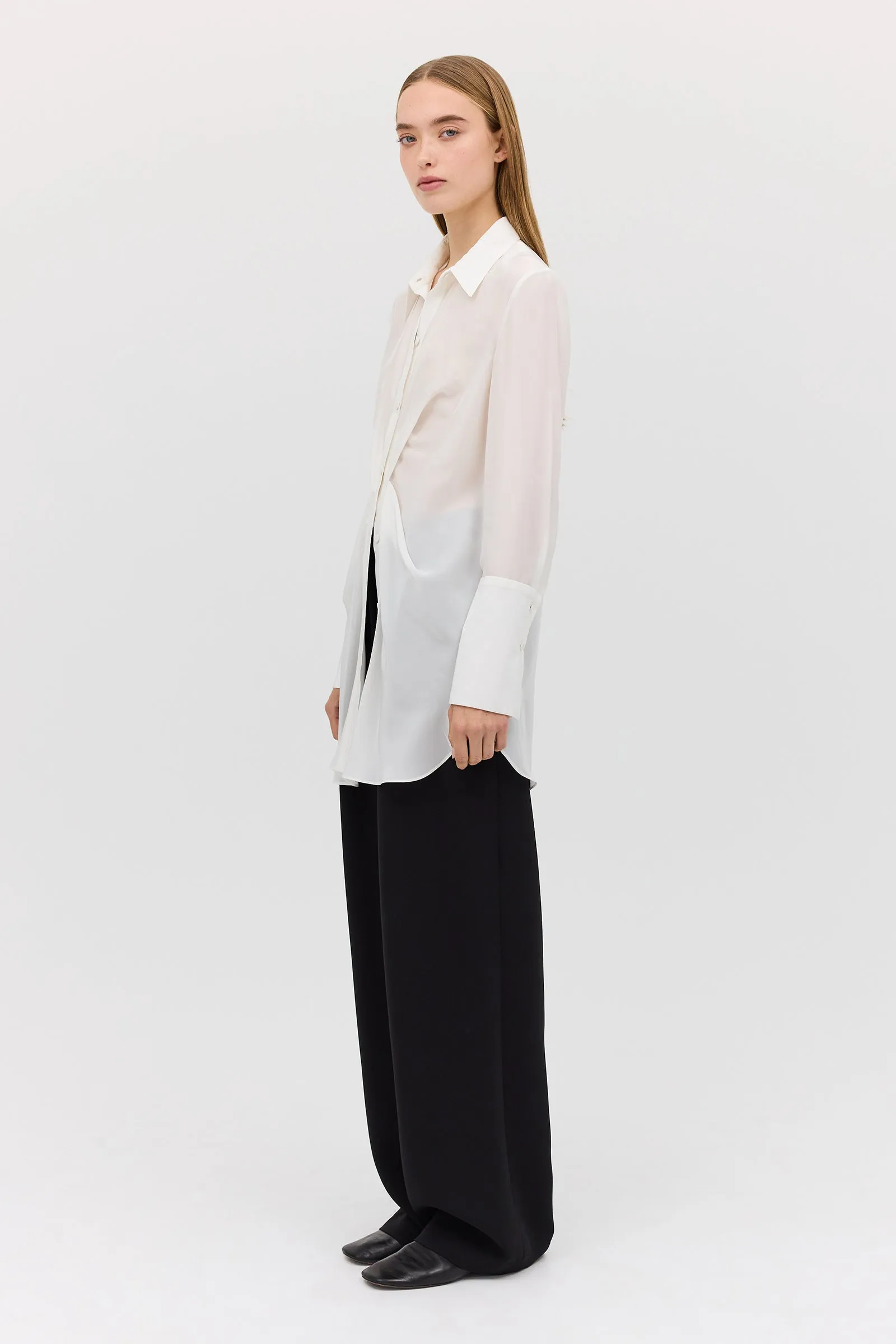 IVORY SILK CDC WHISPER SHIRT