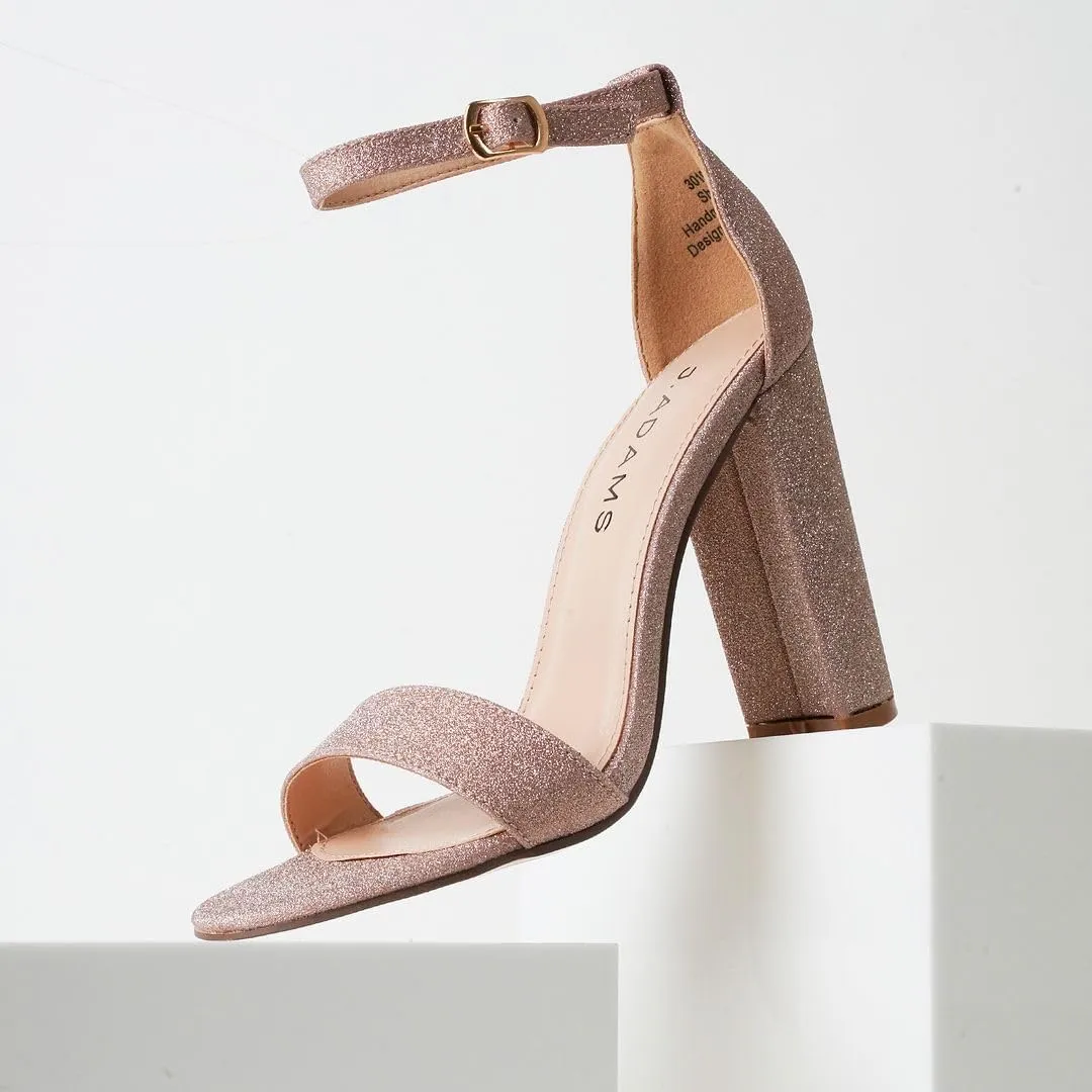 J. Adams Shirley Heels for Women - Ankle Strap High Heel Dressy Sandals