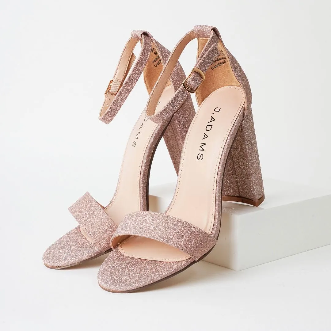 J. Adams Shirley Heels for Women - Ankle Strap High Heel Dressy Sandals