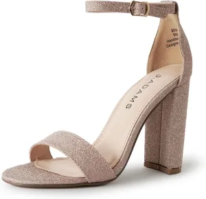 J. Adams Shirley Heels for Women - Ankle Strap High Heel Dressy Sandals