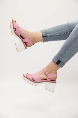 JEMI HEEL - PINK LEATHER