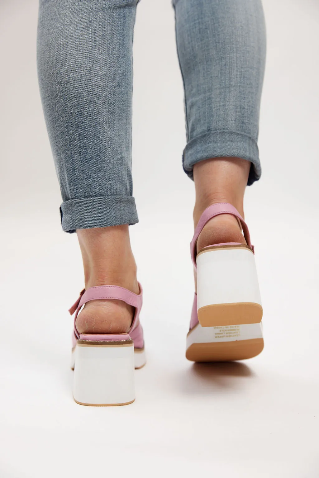 JEMI HEEL - PINK LEATHER