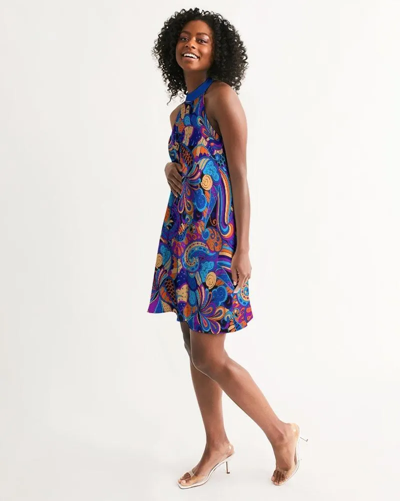 Jina Halter Flare Dress