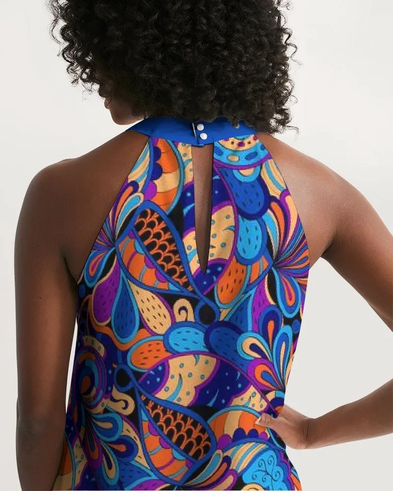 Jina Halter Flare Dress