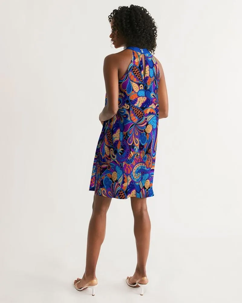 Jina Halter Flare Dress