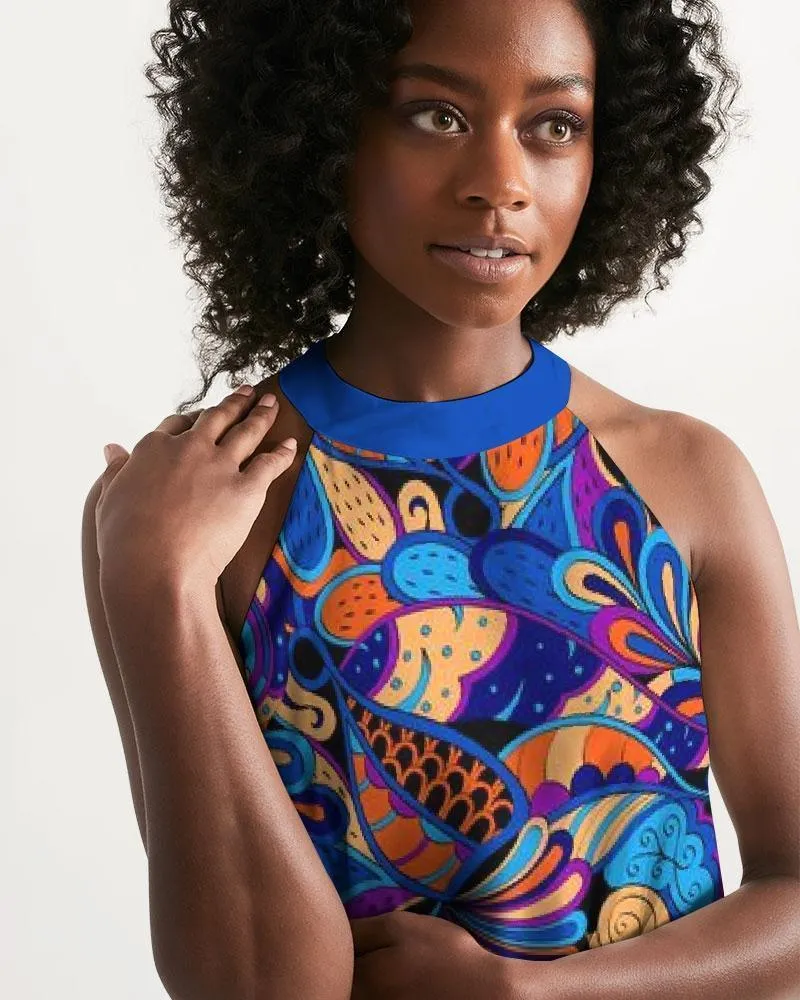 Jina Halter Flare Dress