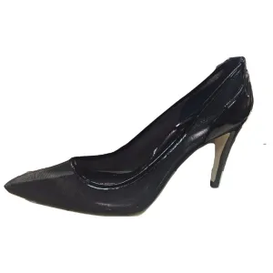 Jon Josef Women's Altea Black Mesh Patent Leather Heel Pump