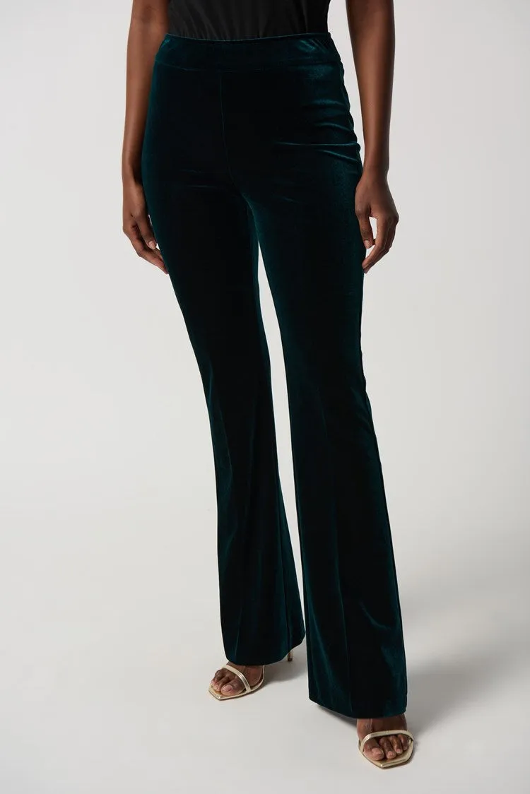 Joseph Ribkoff Velvet Flared Pull-On Pants