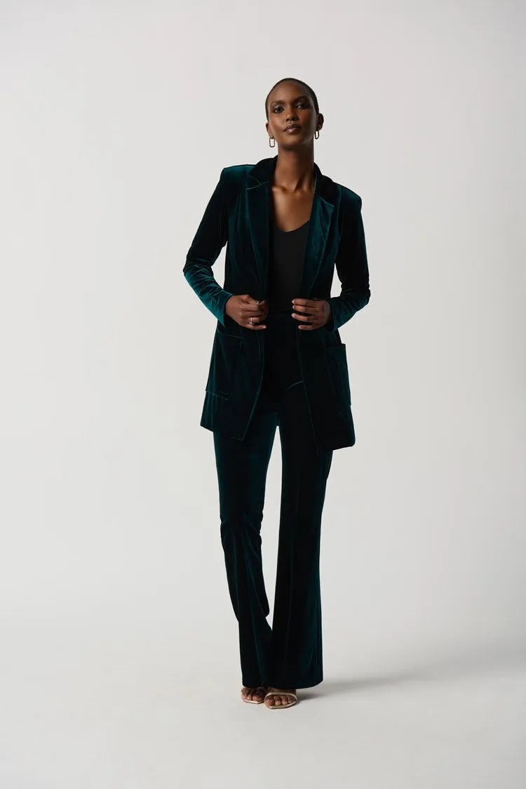 Joseph Ribkoff Velvet Flared Pull-On Pants