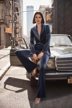 Joseph Ribkoff Velvet Flared Pull-On Pants