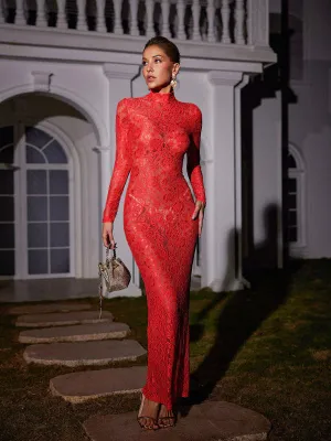 KAAL Red Lace Dress