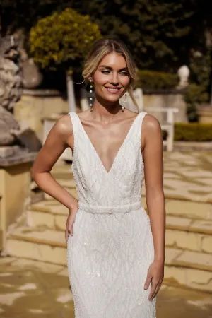 KALANI Embellished Gown - Ivory