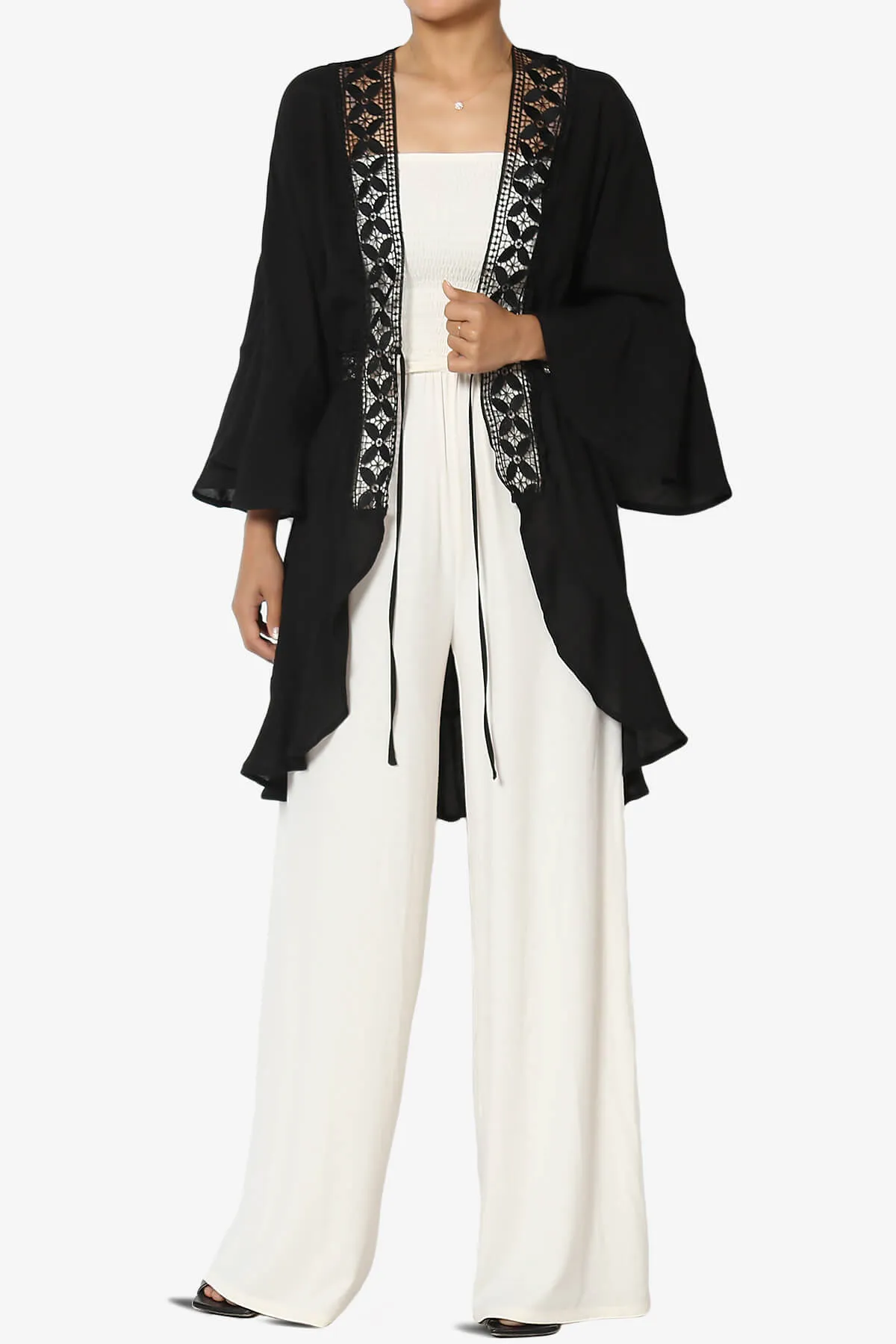 Kayla Lace Trim Kaftan