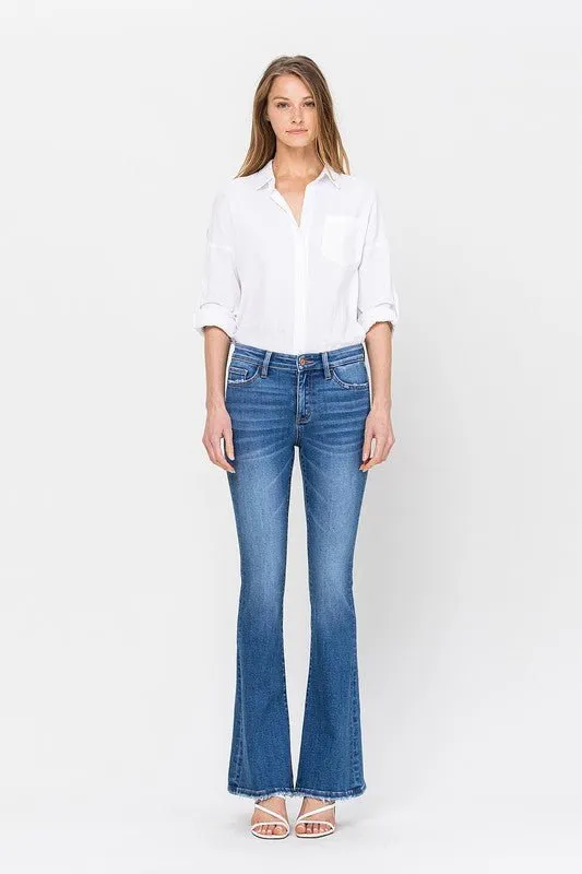 Kim Mid Rise Flare Jeans