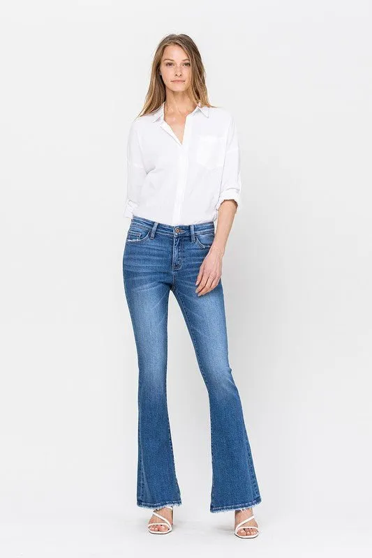 Kim Mid Rise Flare Jeans